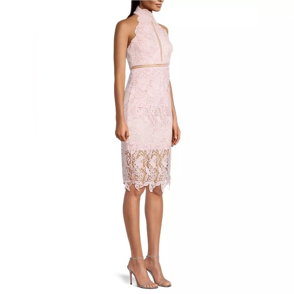 knee length dresses for ladies 'Willow' Bardot Centre Split Midi Dress main image 1